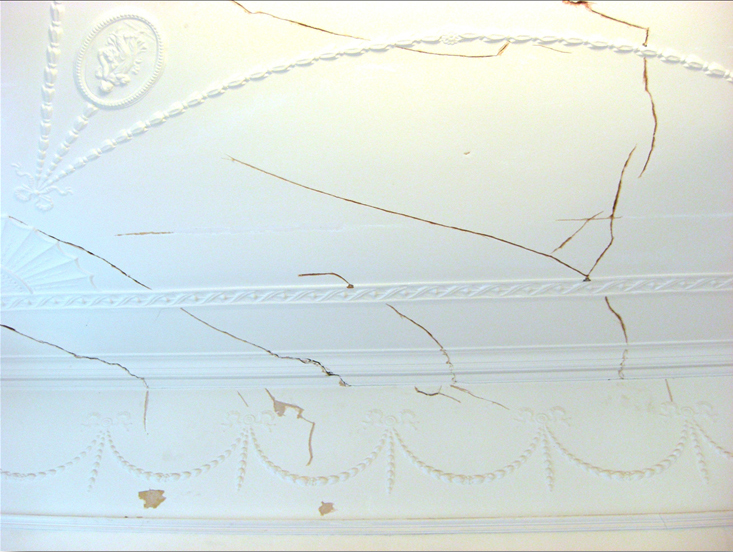 Cracked plaster